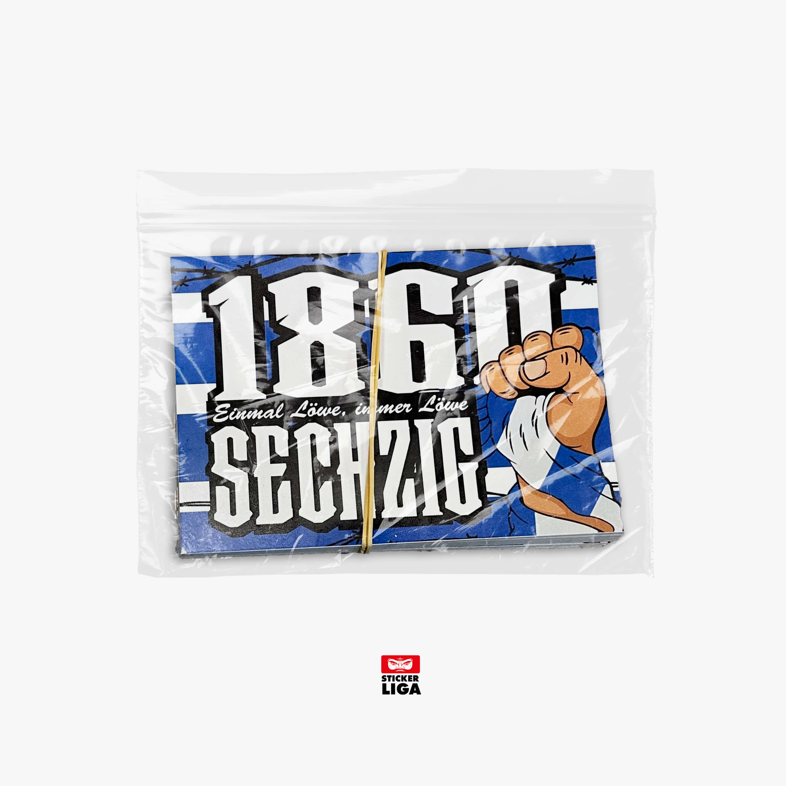 1860 Sechzig Aufkleber / Sticker 25x München, Westkurve / Fußball Fanartikel / PVC / Wetterfest
