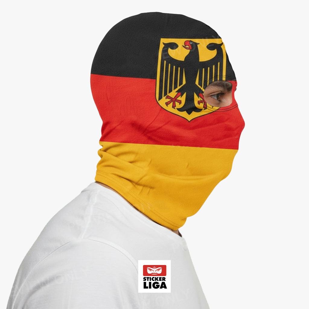 Deutschland Sturmhaube mit Adler / Ski-Maske / Balaclava / Ultras / Hooligan