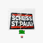 Scheiss St.Pauli | Sticker 25x | Ultras Aufkleber | Fußball Fanartikel | Pvc | Wetterfest