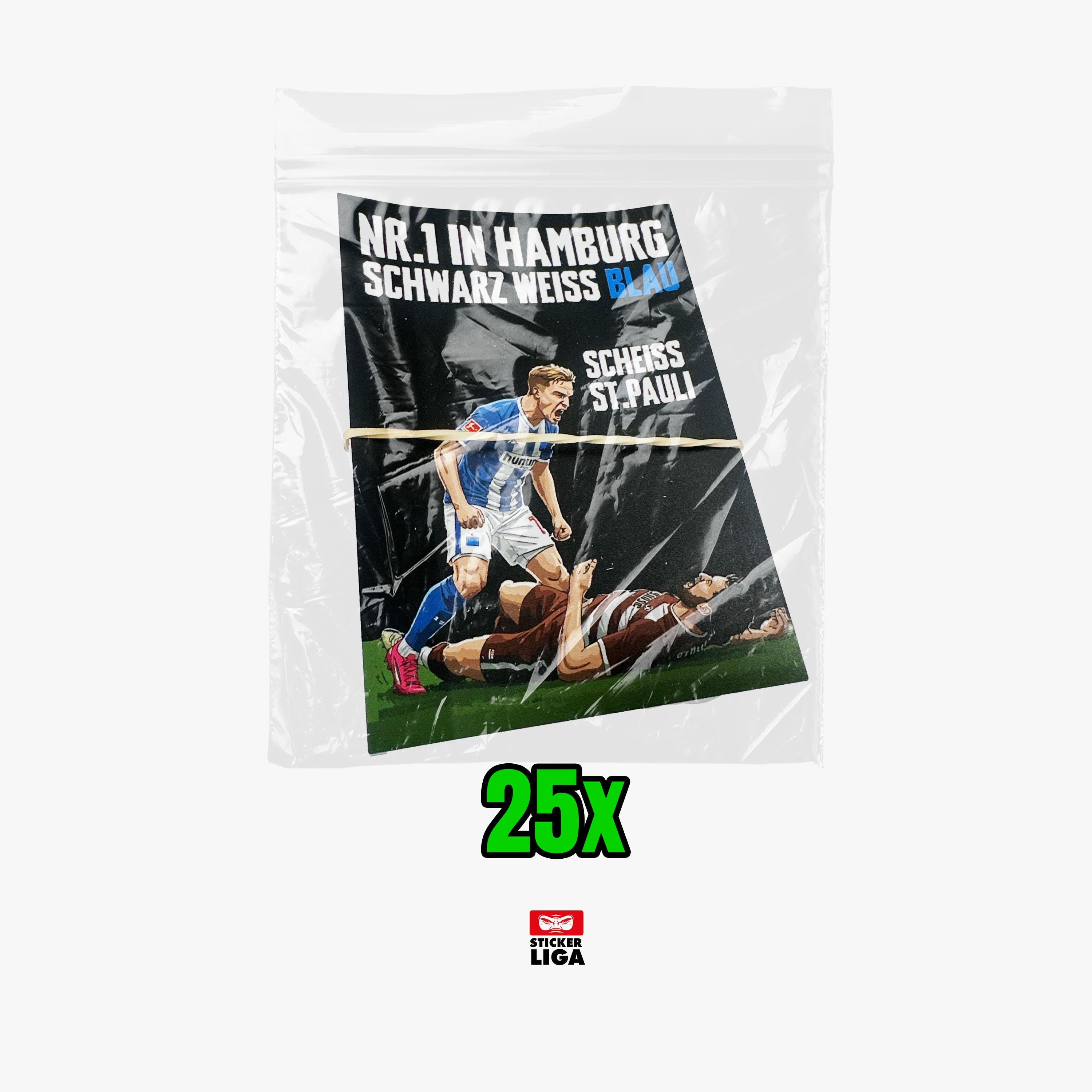 Hamburg Aufkleber | Sticker 25X Westkurve, 1887 | Fußball Fanartikel | Pvc | Wetterfest