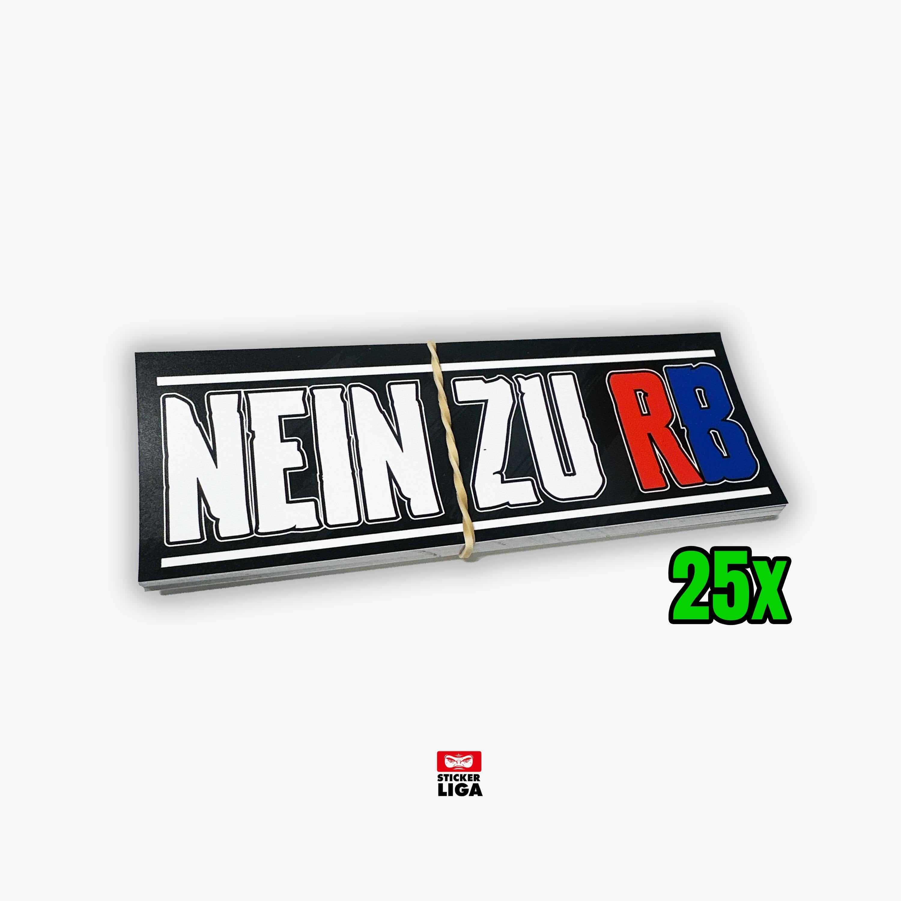 Nein zu RB | Sticker 25x | Ultras Aufkleber | Fußball Fanartikel | Pvc | Wetterfest