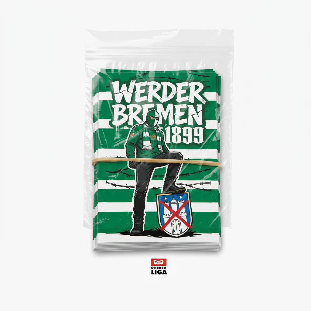 Bremen 1899 Aufkleber | Sticker 25X | Fußball Fanartikel | Pvc | Wetterfest | Ultras | Sticker | Fans