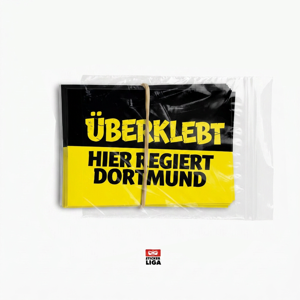Dortmund Aufkleber | Sticker 25X Überklebt hier regiert Dortmund, Stadion, 1909 | Fußball Fanartikel| Pvc | Wetterfest