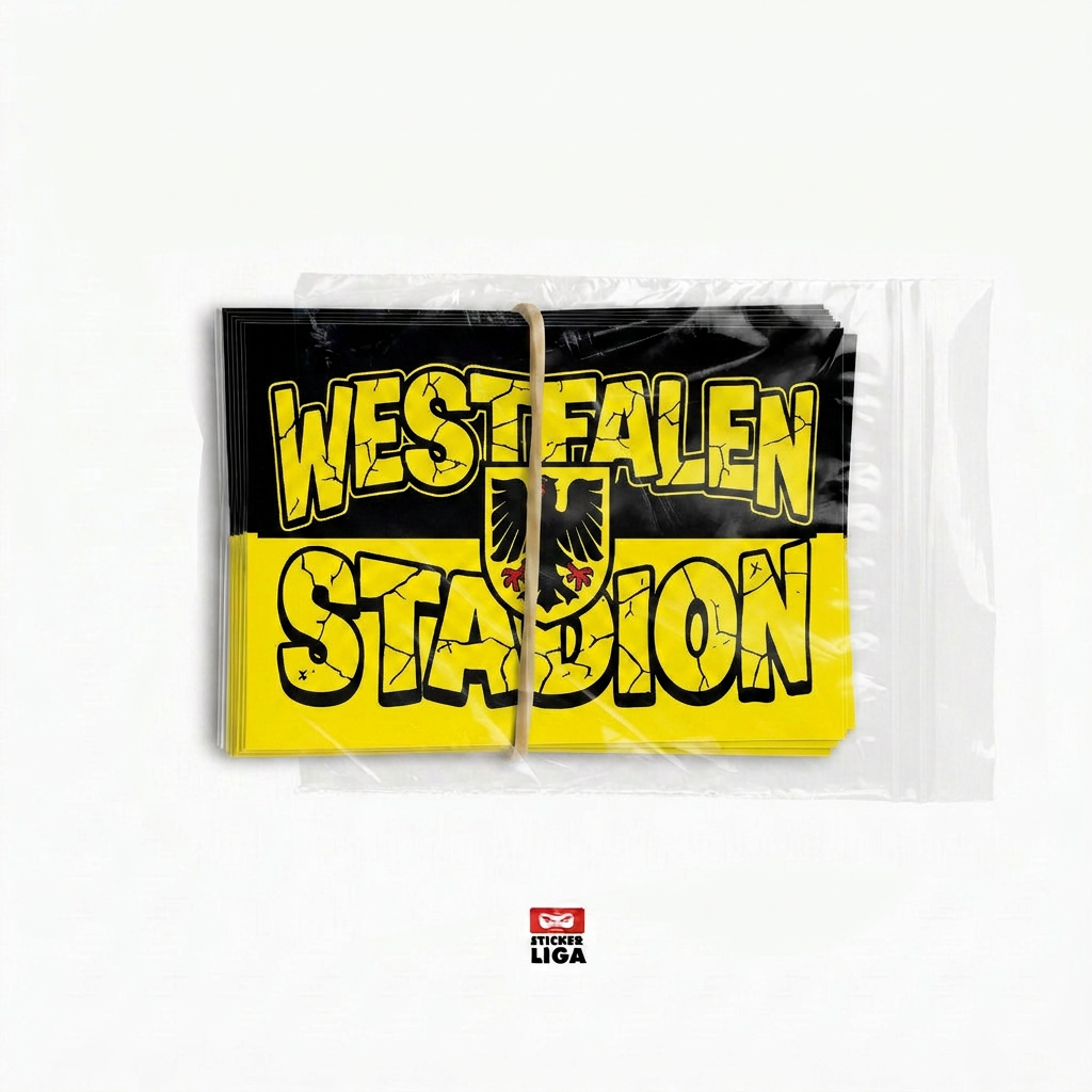 Dortmund Aufkleber | Sticker 25X Westfalen Stadion, 1909 | Fußball Fanartikel| Pvc | Wetterfest