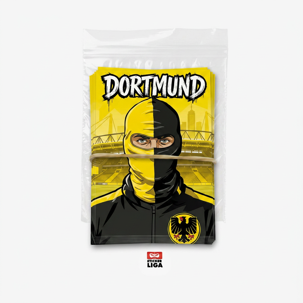 Dortmund Aufkleber | Sticker 25X Südtribüne, 1909 | Fußball Fanartikel| Pvc | Wetterfest